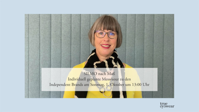 Karin Stehr bietet eine geführte SILMO Messetour an am 1.10.2023 um 13 Uhr