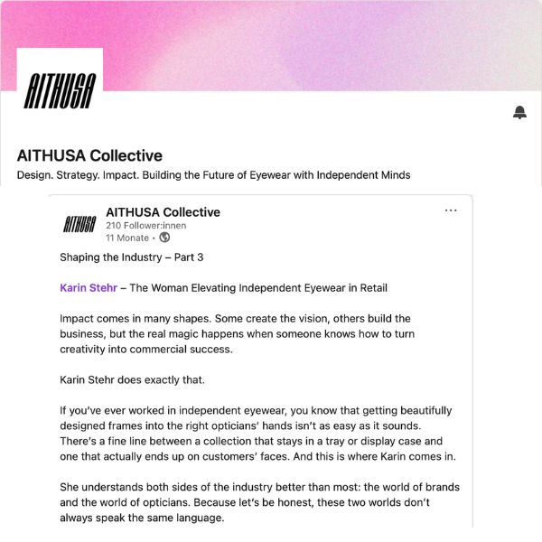 LinkedIn Artikel von AIThusa ĂĽber Karin Stehr